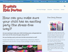 Tablet Screenshot of krystalskidsparties.com